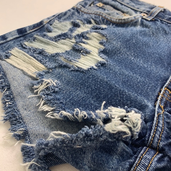 EXPRESS Waist 29-30 Medium Hand-Distressed 52RE - Picture 2 of 10